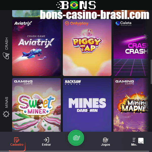 Crash Games Bons Casino Brasil